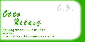 otto milesz business card